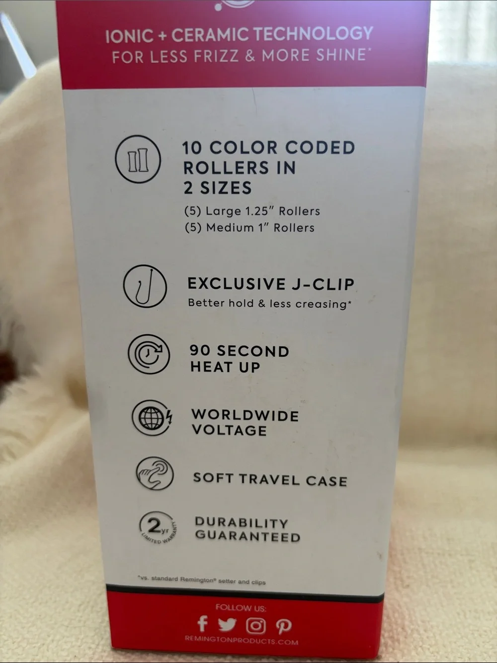 Remington compact, hot rollers in storage travel case